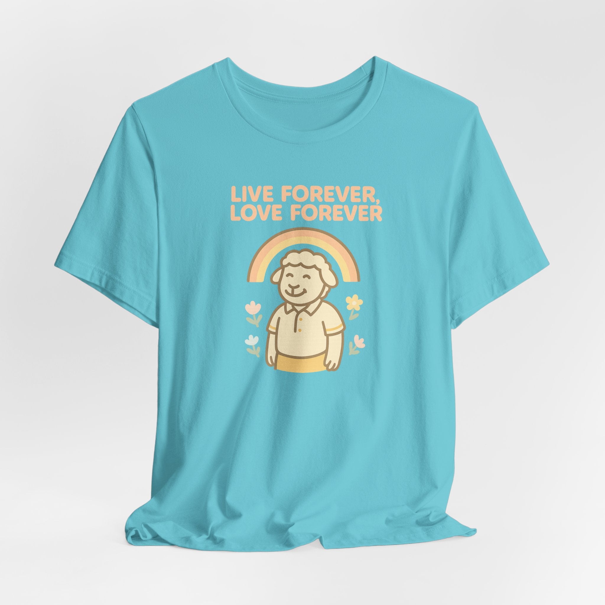 Live Forever Love Forever (Male Sheep) – Graphic T-Shirt