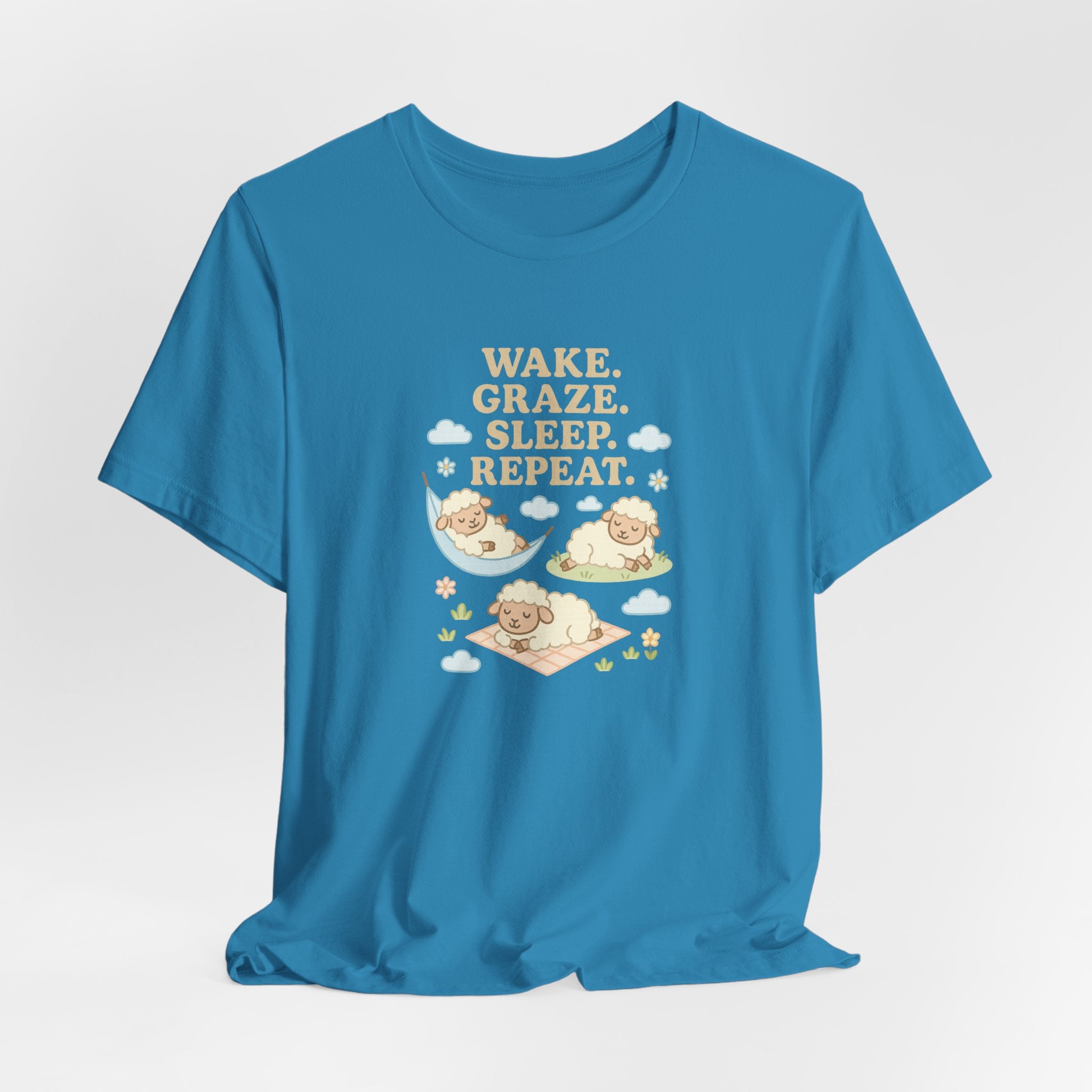 Wake. Graze. Sleep. Repeat. – Graphic T-Shirt