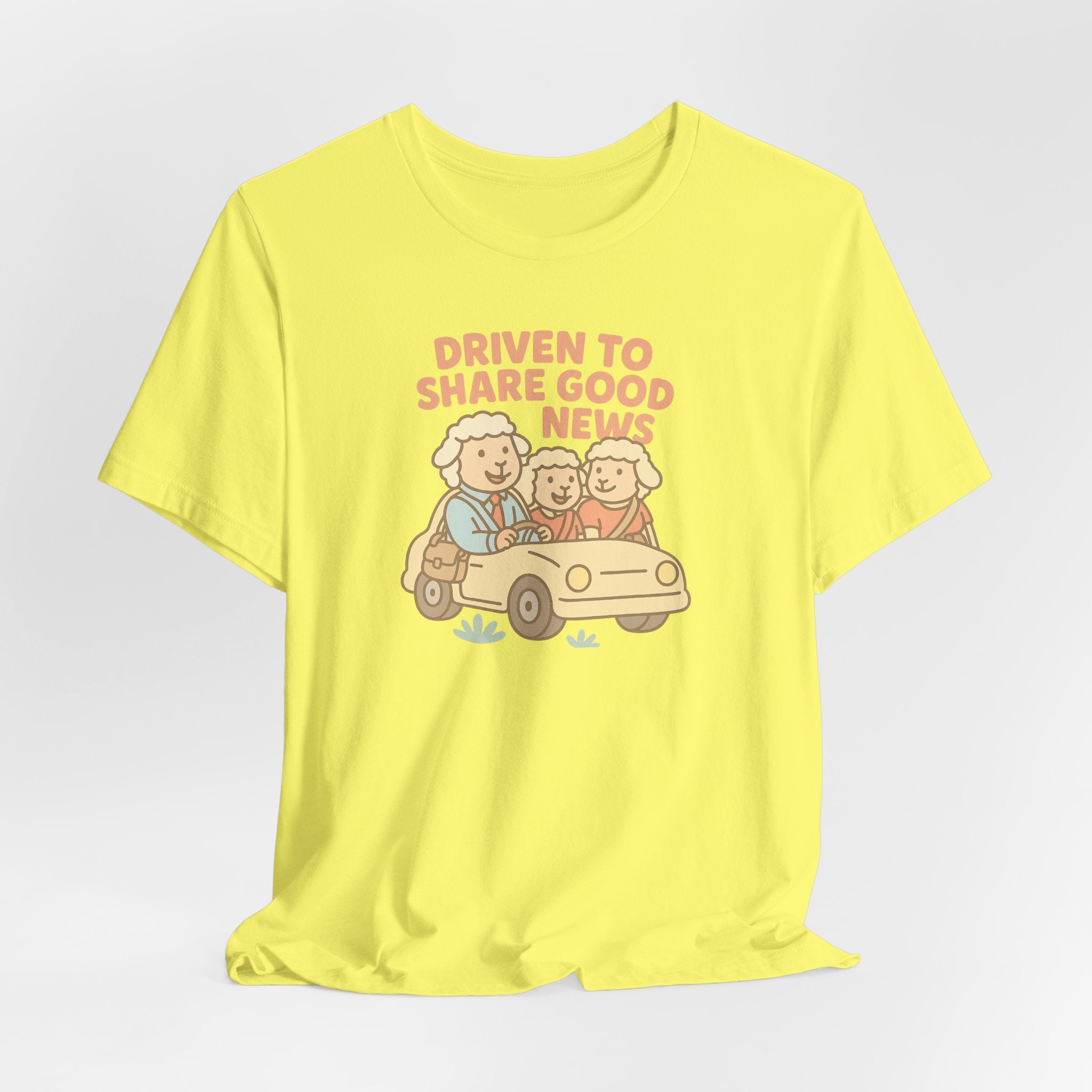 Driven to Share Good News (A Couple and a Friend) – Graphic T-Shirt