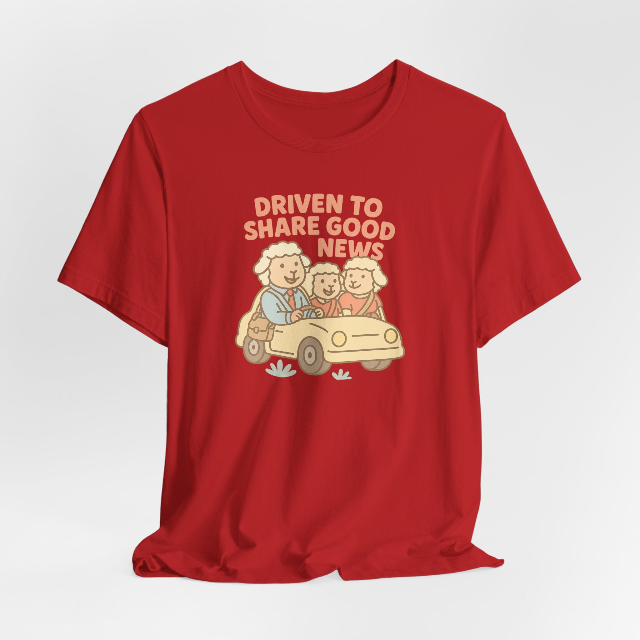 Driven to Share Good News (A Couple and a Friend) – Graphic T-Shirt