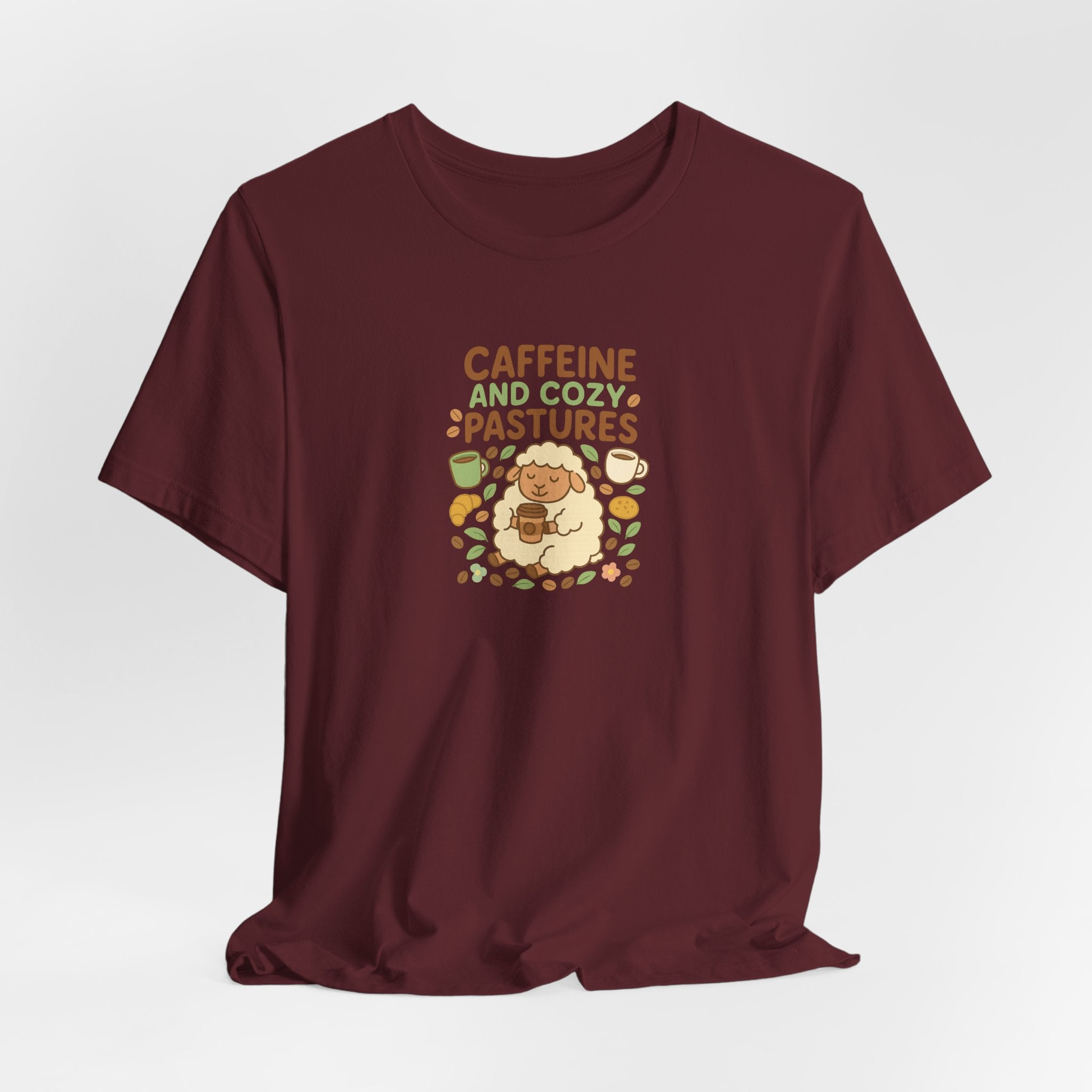 Caffeine and Cozy Pastures – Graphic T-Shirt