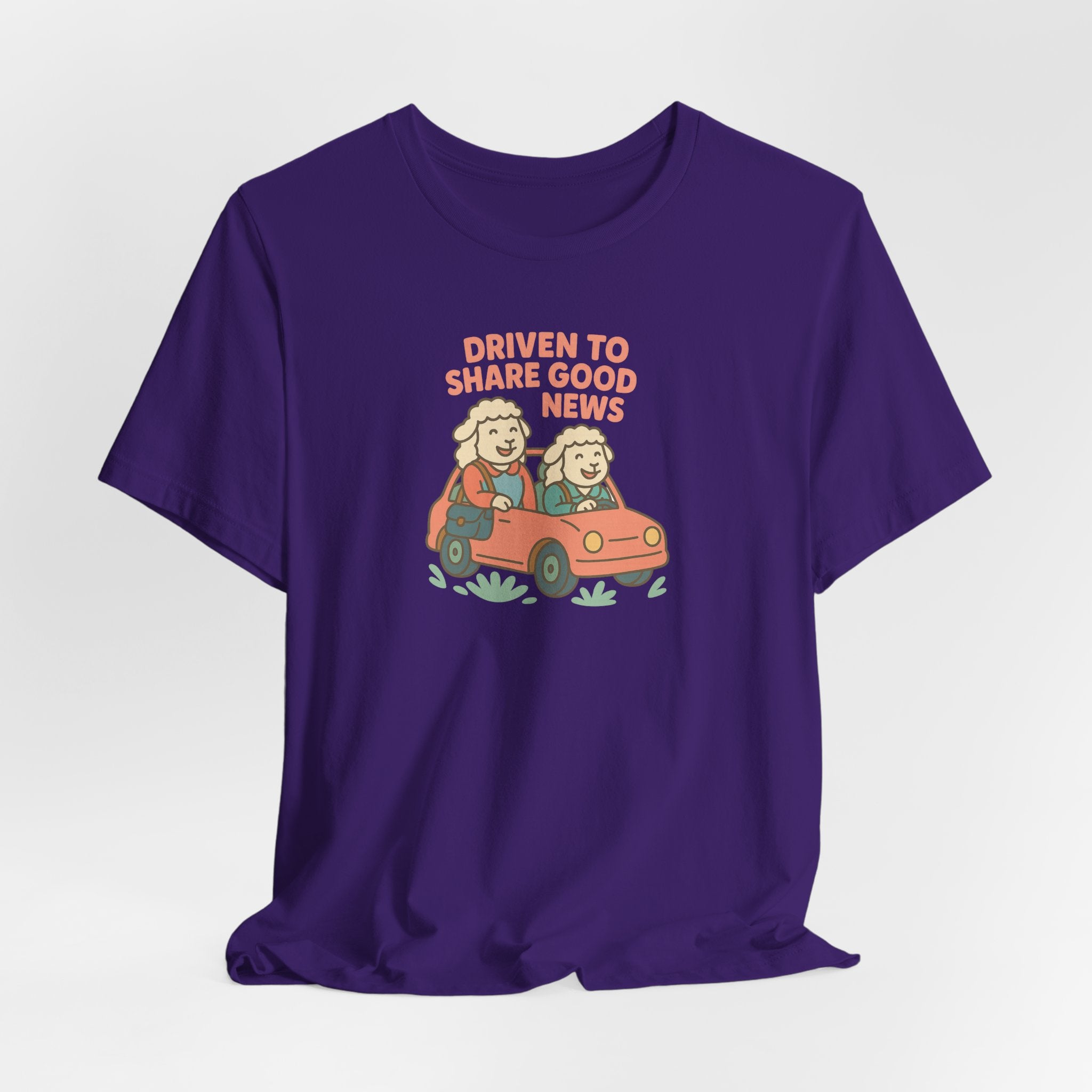 Driven to Share Good News (Two Female Sheep) – Graphic T-Shirt