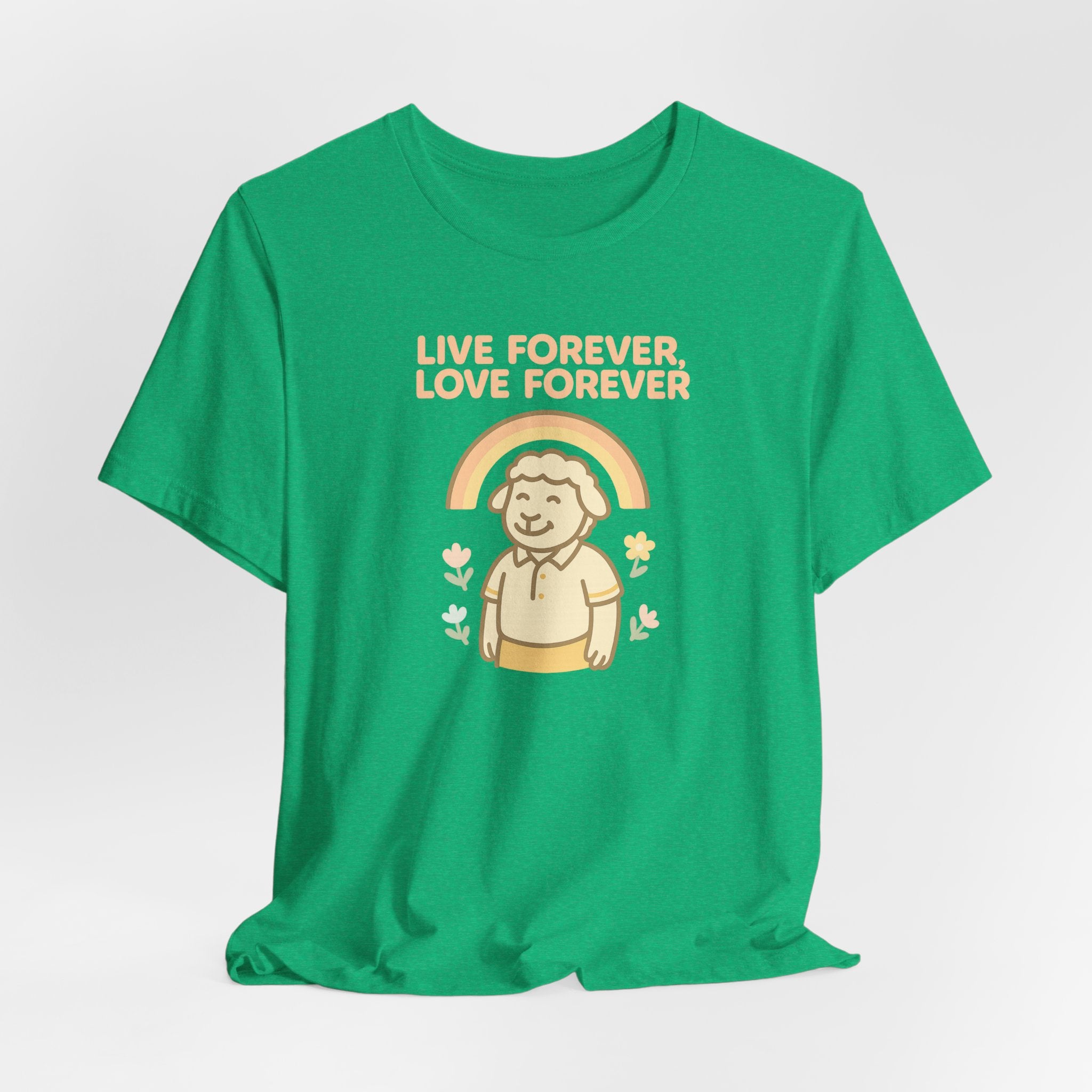 Live Forever Love Forever (Male Sheep) – Graphic T-Shirt