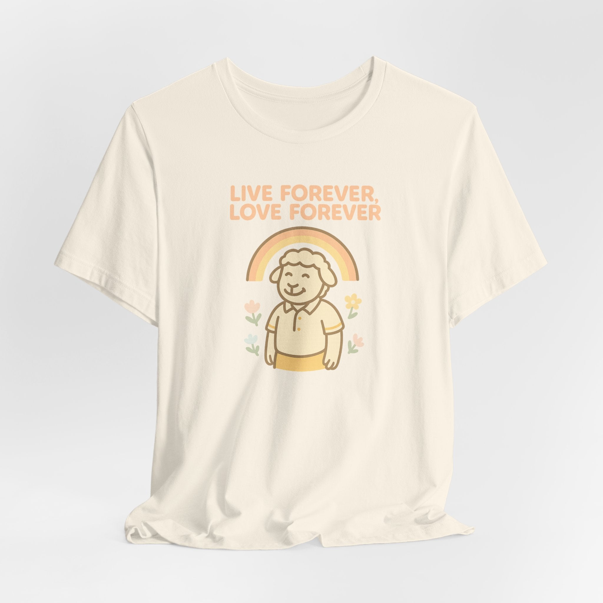 Live Forever Love Forever (Male Sheep) – Graphic T-Shirt